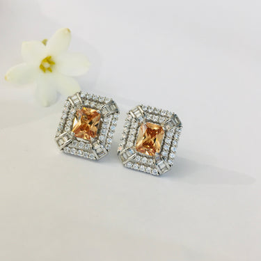 Bronze Princess Stud Earrings Zayn Luxury Jewellery